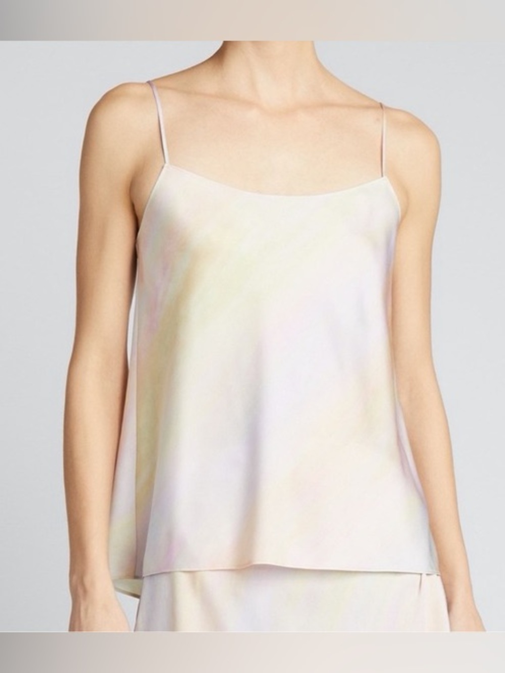 Vince Rainbow Wash Silky Pastel Spaghetti-Strap Cami Top